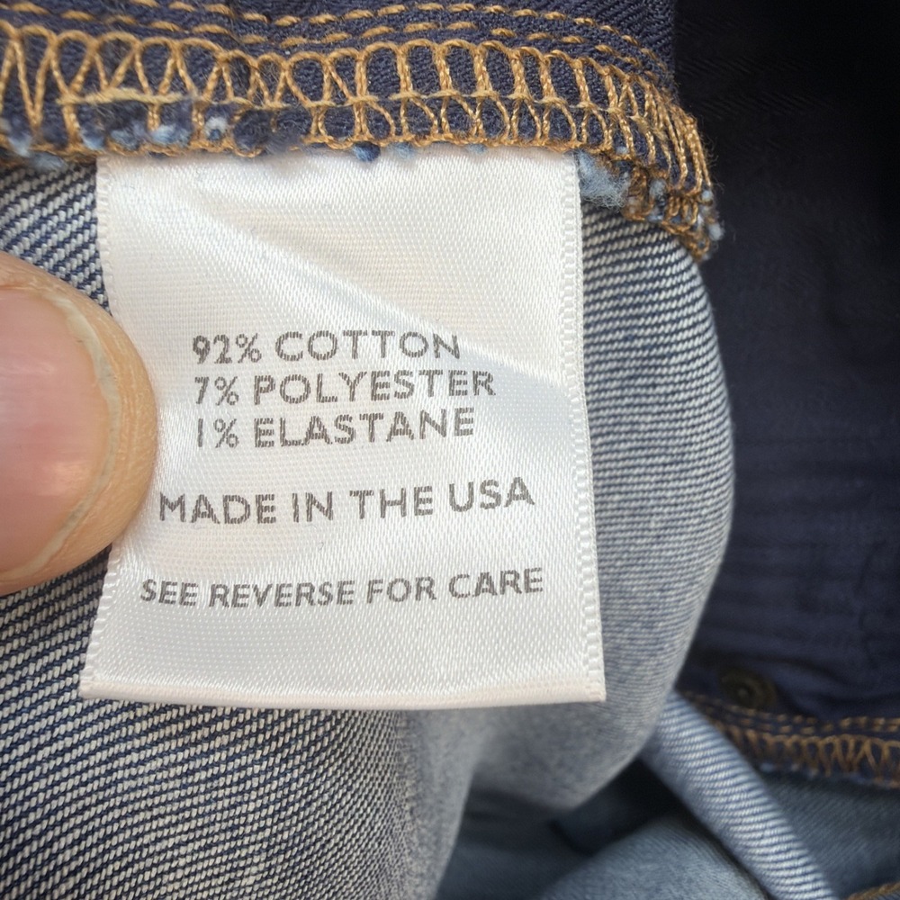 Ann Mashburn Wide Leg Jeans High‎ Rise Blue Denim USA Made Womens 28 - Picture 10 of 12